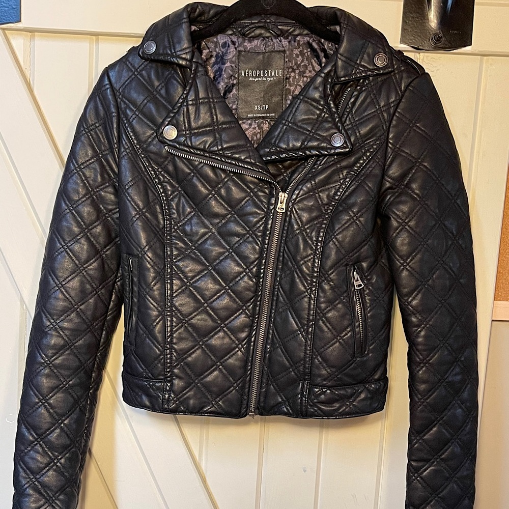 Black leather jacket